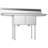 60'' L x 21'' W Silver Freestanding Service Sink