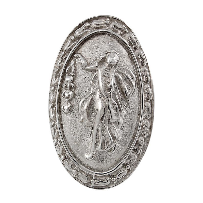 Sforza Oval Knob, Polished Silver