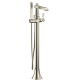 Flara Single Handle Floor Mount Freestanding Tub Filler with Handshower