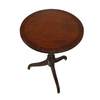Petite table ronde à bord cannelé