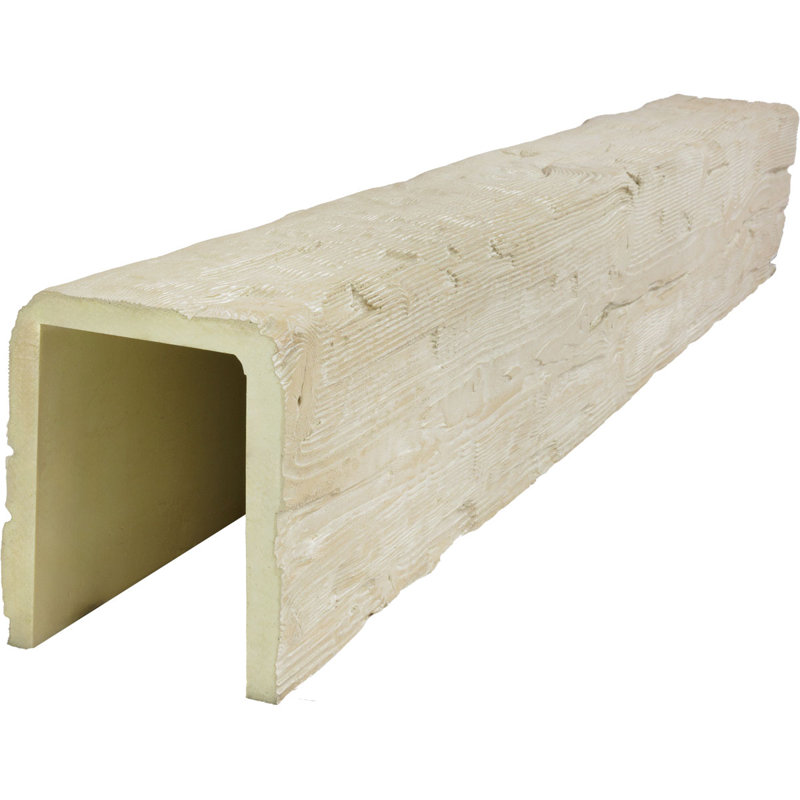 Poutre à 3 côtés (poutre en U) bois récupéré HeritageTimber, H 7,5 po x l 5,5 po x P 96 po, Vanille Chai