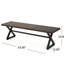 Banc de salle à manger d'extérieur en brun, fabriqué avec des matériaux en aluminium et en acier de style moderne