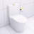 White Toilet With Comfortable Elongated Bowl And Soft-Close Feature Contemporary Ultra-Quiet Flush Seat-125665393