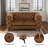 Brown Microfiber Sectional Loveseat