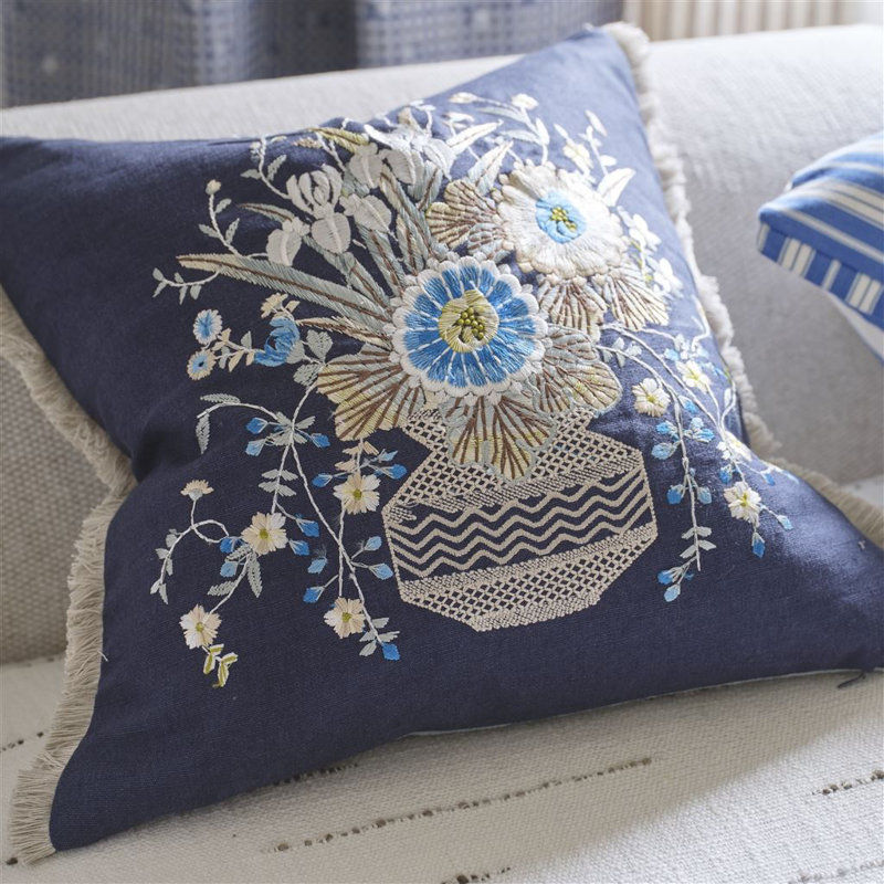 Palette Provencale Decorative Pillow, Indigo