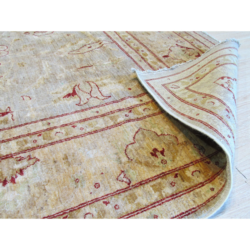 Tapis traditionnel Peshawar multicolore en laine nouée à la main