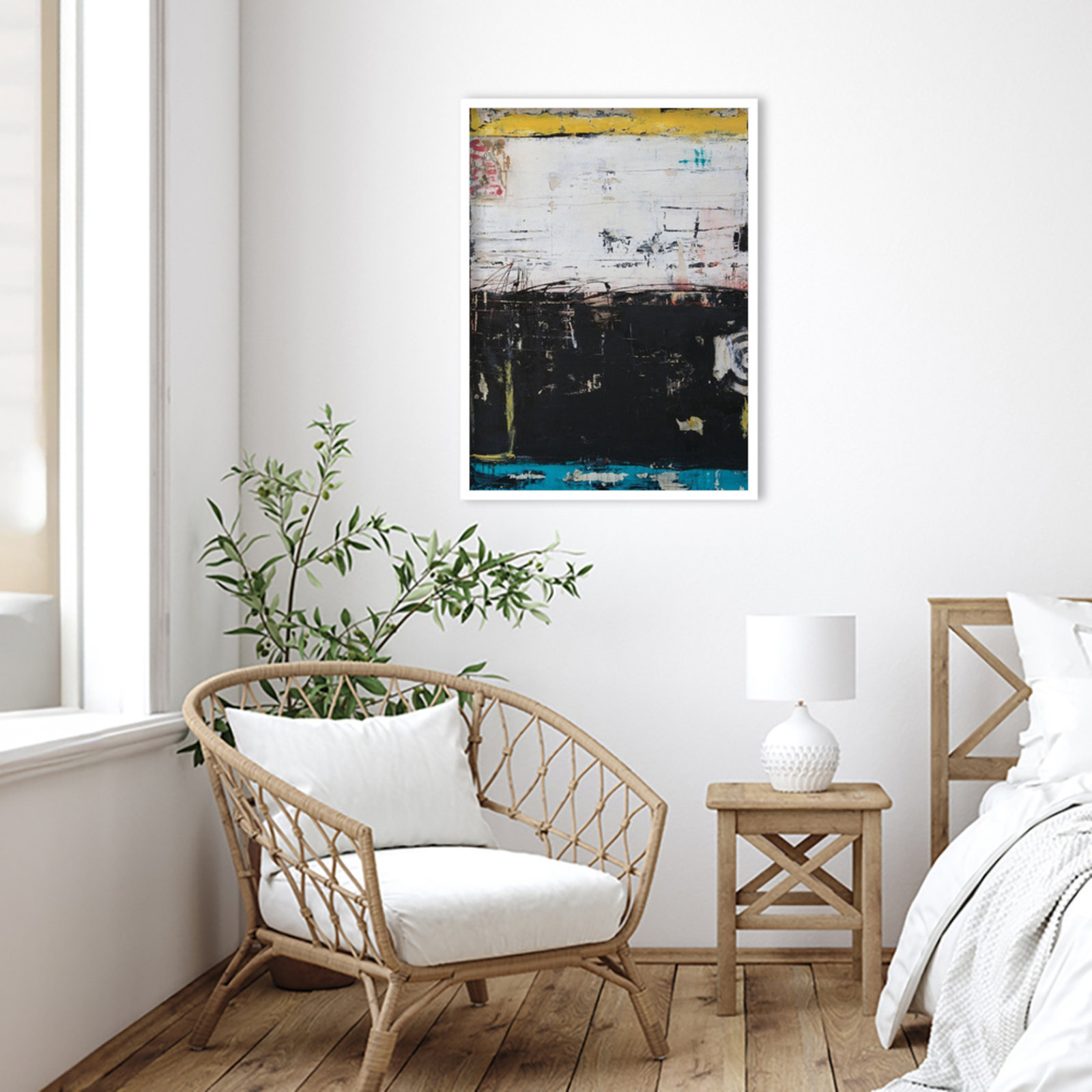 Down and Dirty Print by Erin Ashley, 33" H x 25" W, White