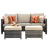 Premium All-Weather Wicker 5 - Person Patio Conversation Set with Cushions-1383815479