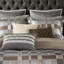 Queen Size 8 Pcs Duvet Style Comforter In Taupe, Multi - Colour Geometric Pattern, Luxury Pillows, Removable Cover, And Convenient Design Featuring Comfort Centred-120670471