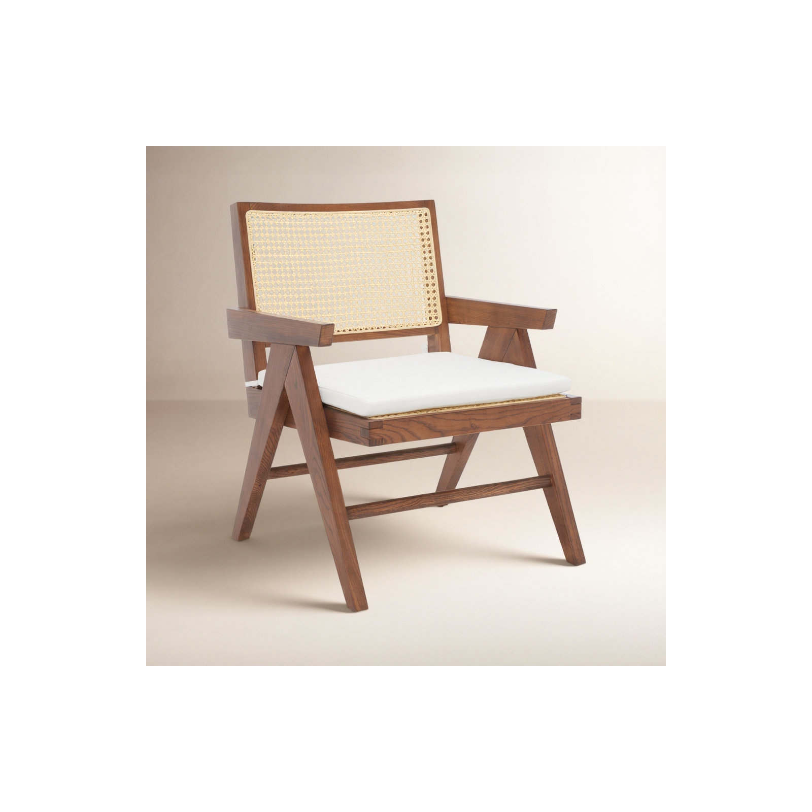 Huck Upholstered Side Chair, Walnut/Natural