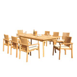 Outdoor 5 - Piece Teak Dining Set