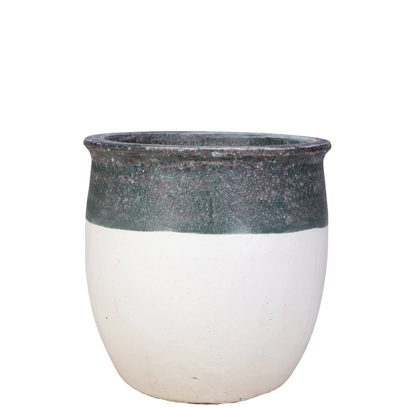 Pot à fleurs 19 po Tarsus - rivage / blanc mat, H 18 po x l 18,5 po x P 18,5 po