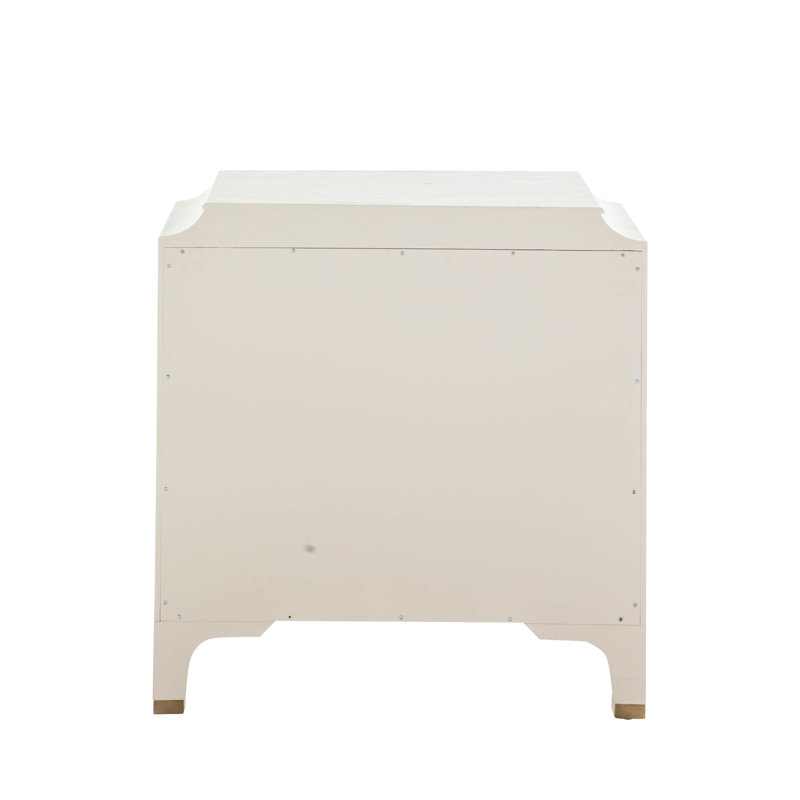 Alexandra 3 Drawer 32" W Solid Wood Chest, White
