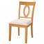 Ensemble de chaises de salle à manger rembourrées Haven avec dossier ovale ajouré et pieds en bois d'hévéa-135411850