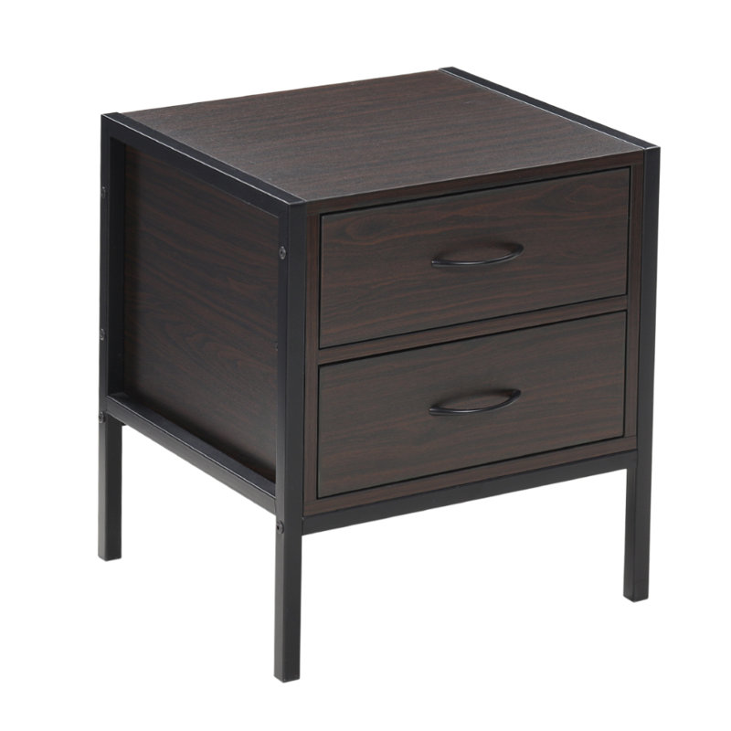 44cm W Chipboard, Iron Bedside Table