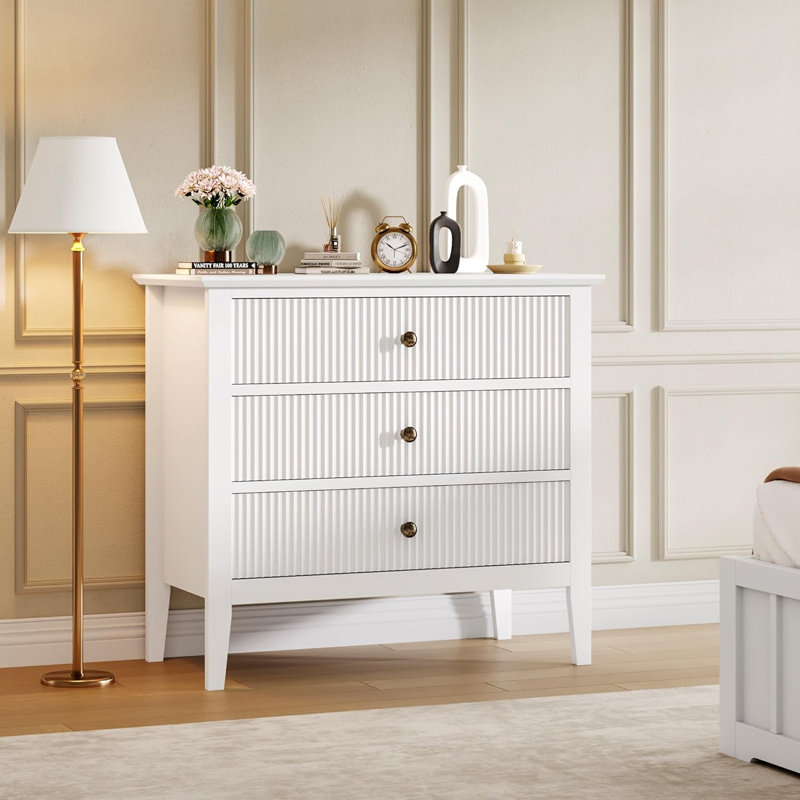 80cm W 3 - Drawer Chest of Drawers, White