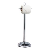 FC Design Silver 24 High Toilet Paper Holder Stand Stack Up to 3 Rolls | Mathis Home
