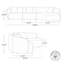Canapé d'angle rembourré Amadora 118,90 po, forme haricot-135094351-132209084