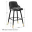 Tabouret de bar et de comptoir pivotant revêtu de velours-873056601-886128418