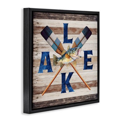 Rustic Lake Boat Oars Floating Frame, design by Nicole DeCamp