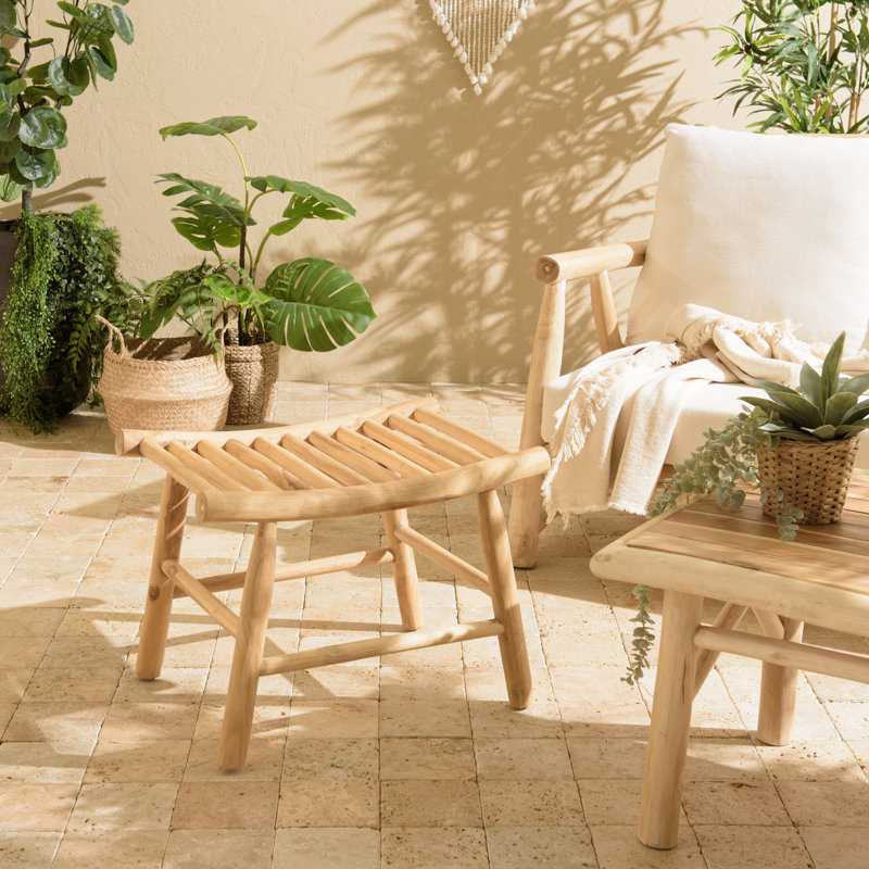 Zech Solid Wood Accent Stool