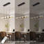Luminaire suspendu moderne et chic en métal pour salle à manger - noir et or élégant
