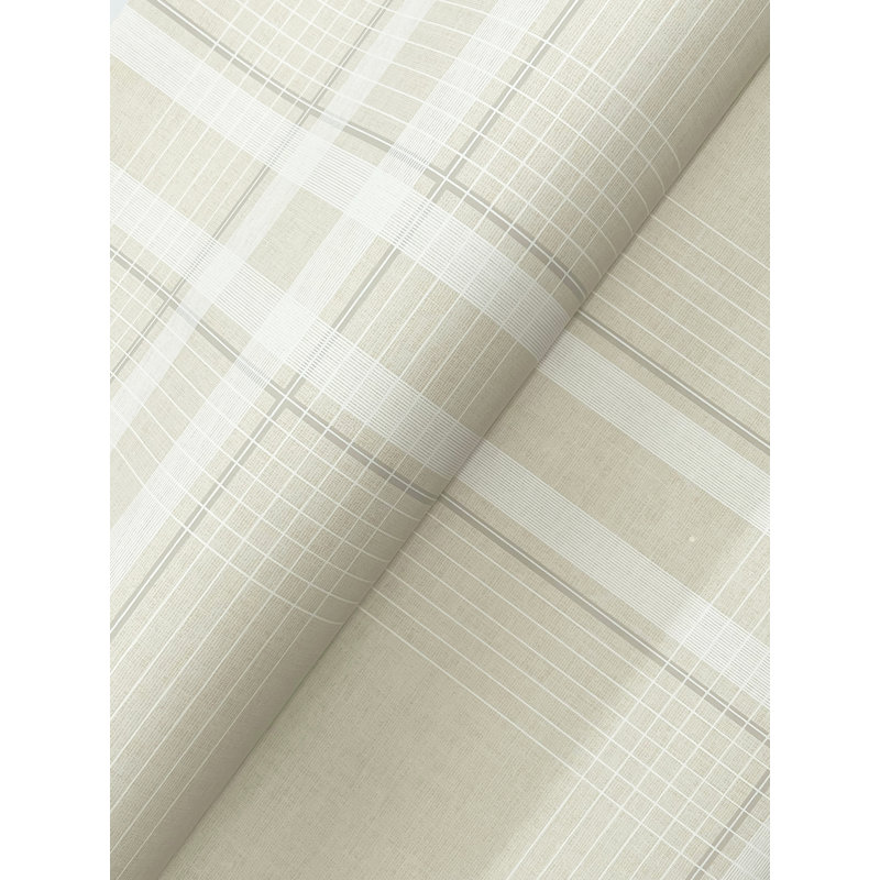 Papier peint à carreaux beige Country Club, Beige