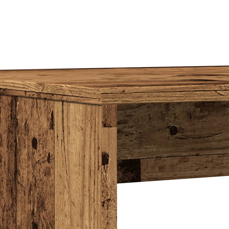 Dining Table And Bench Set Engineered Wood Medium, Brown