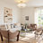 Modern 3-Light Semi-Flush Mount Ceiling Light with White Linen Drum Shade