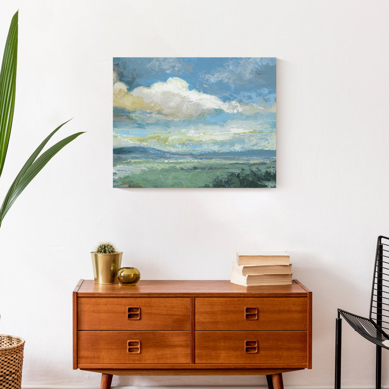 Cloudy Rolling Hills - peinture sur toile tendue