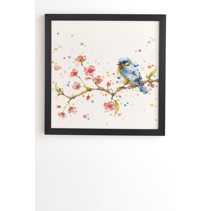 « little voyage », impression, Armature en bambou, Pas de tapis, H 20 po x l 20 po x P 2 po