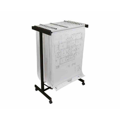 Centre de plan de bureau mobile extensible Adiroffice avec 12 pinces