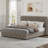Bed Frame With Adjustable Headboard And 4 Storage Drawers, Linen Upholstered Platform Bed Frame-110095407-110095411