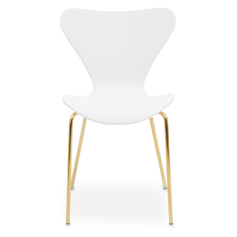 Roxby 49cm H Wing Back Stacking Side Chair in White