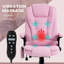Fauteuil de direction à 6 points de massage vibrant avec chaleur et dossier haut en lin-1394512073