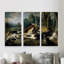Chasse de sanglier-ensemble de 3 reproductions d’art sur toiles-1203095307