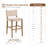 Jayden Kitchen Bar Stools with Backrest & Removable Cushion, Modern Solid Wood Bar Stool for Kitchen Island, Indoor Bar, Dining Room-1291545808-1291545809