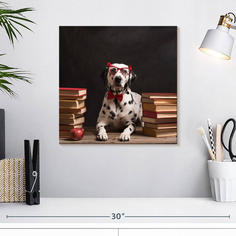 Crowle Dalmatian Librarian, H 16 po x l 16 po