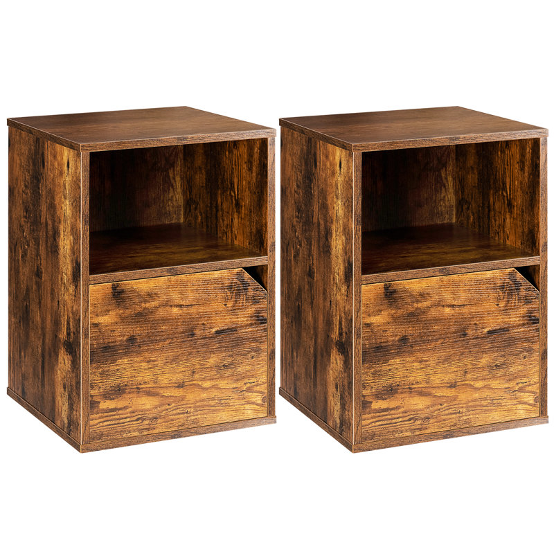 Casundra Block End Table, Walnut