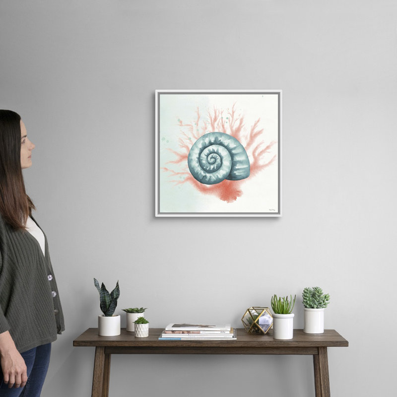 Splash I, art mural sur toile, Cadre blanc, H 22 po x l 22 po x P 2 po