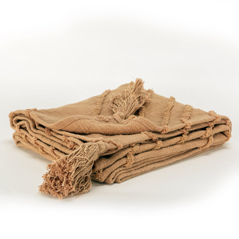 Hand Woven Throw Blanket, Terra Cotta