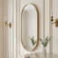 Glass D-Shaped Wall Full Length Mirror