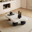 Table basse de 40 pouces en forme de nuage avec 3 pieds sphériques pour le salon, pieds blancs et pieds noirs-400783189-400783190-400783191