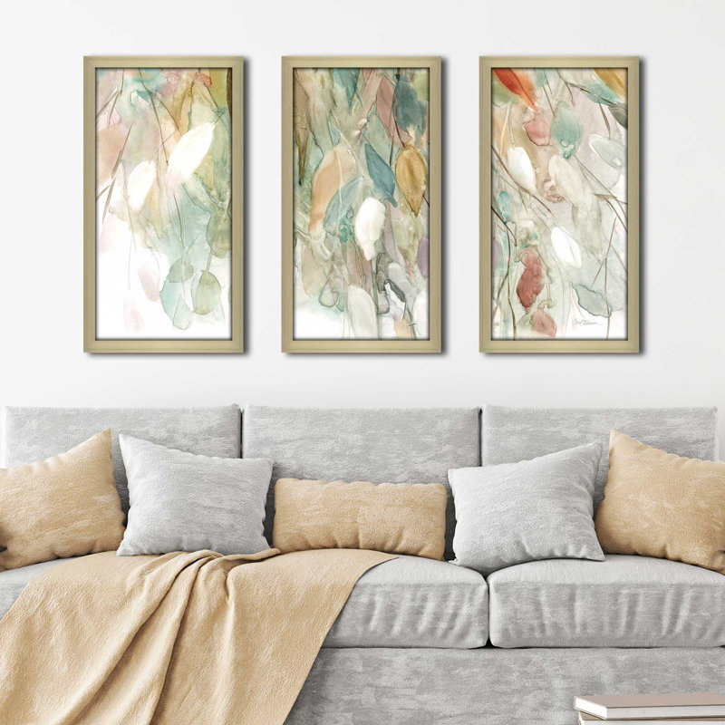"Rainy Cascade I (Horizontal)" par Carol Robinson, impression sur acrylique 3 pièces, H 25,5 po x l 40,5 po x P 1 po