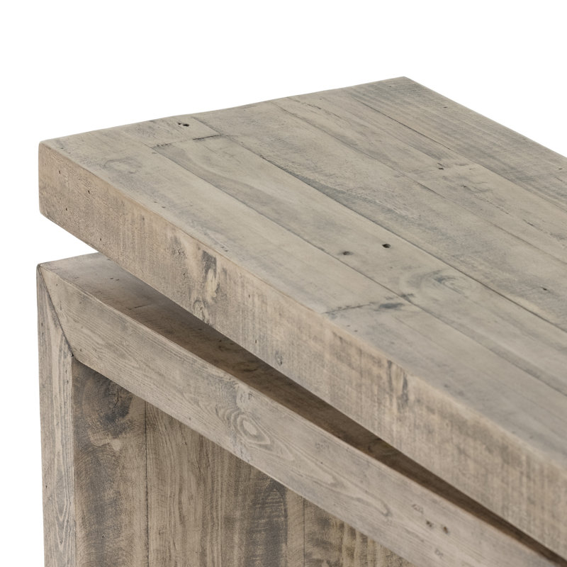 Matthes Solid Wood Console Table, Weathered Wheat, 30.75" H x 94" W x 15" D