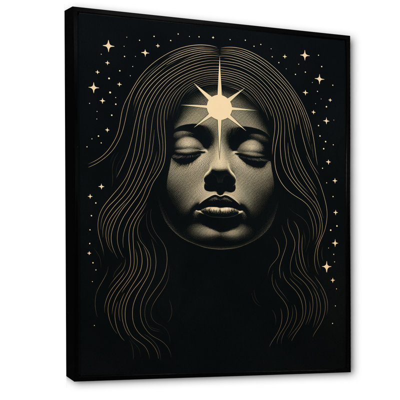 Spiritual Insight II sur impression sur toile, H 20 po x l 12 po x P 1 po, Cadre flottant noir