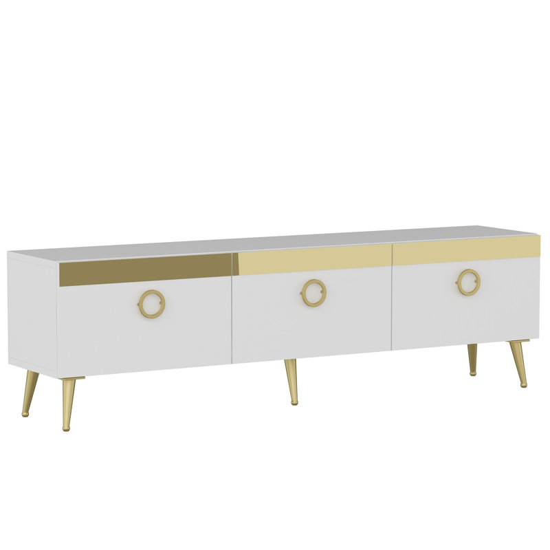 Odessa Unfinished TV Stand for TVs up to 70", White
