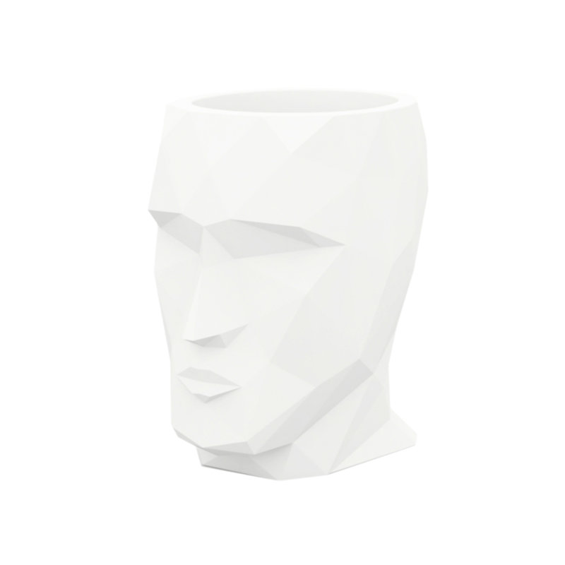 Adan Resin Statue Planter, Ice, 39.25" H x 37.75" W x 27.5" D