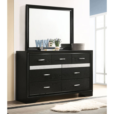 Commode 7 tiroirs avec miroir