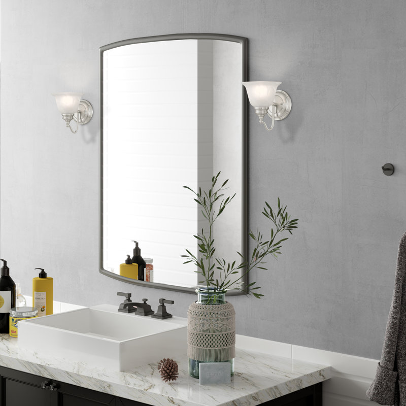 Becky Dimmable Bath Sconce, Brushed Nickel